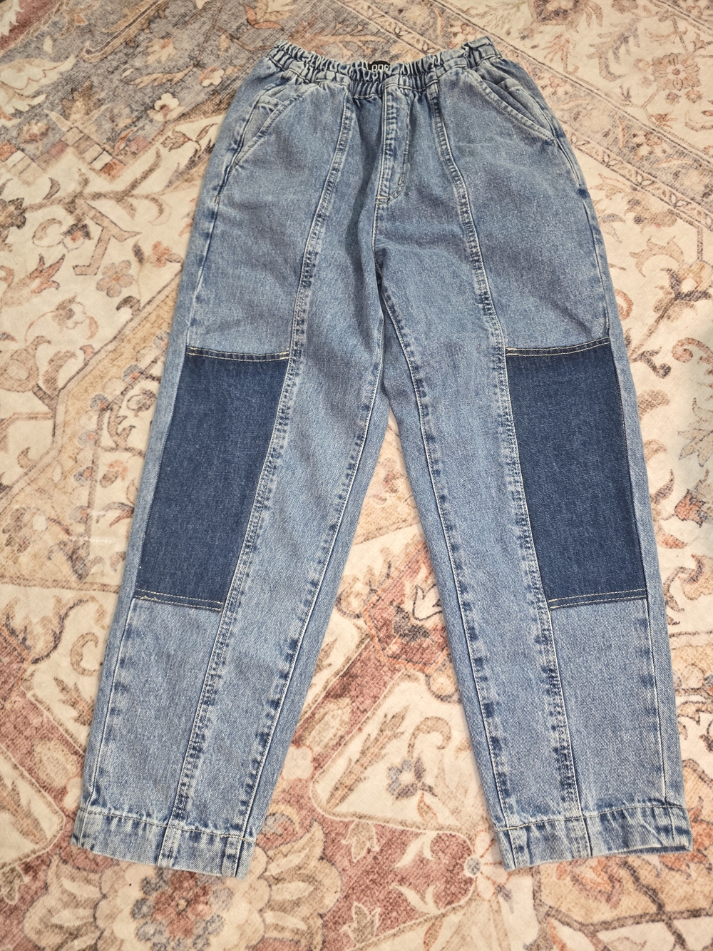 BDG Patchwork Elastic Waist Denim Jeans